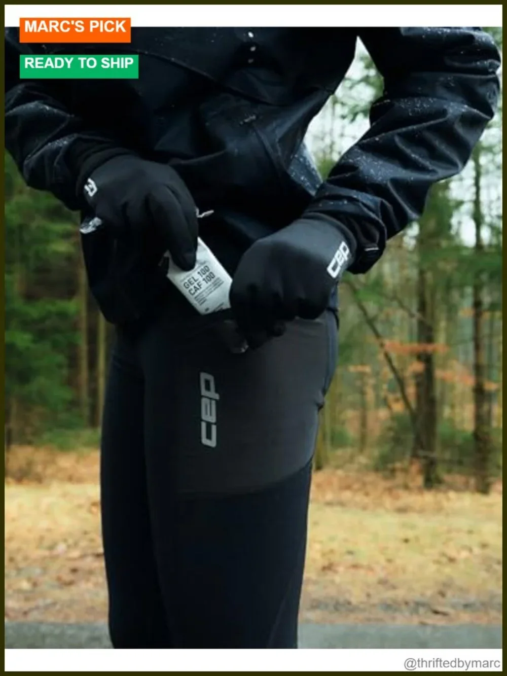 Thermal Running Gloves Touchscreen Compatible Fleece Lining Lightweight
